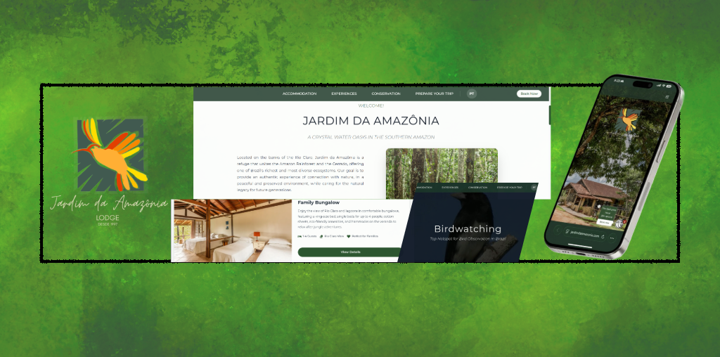 Jardim da Amazônia landing page design